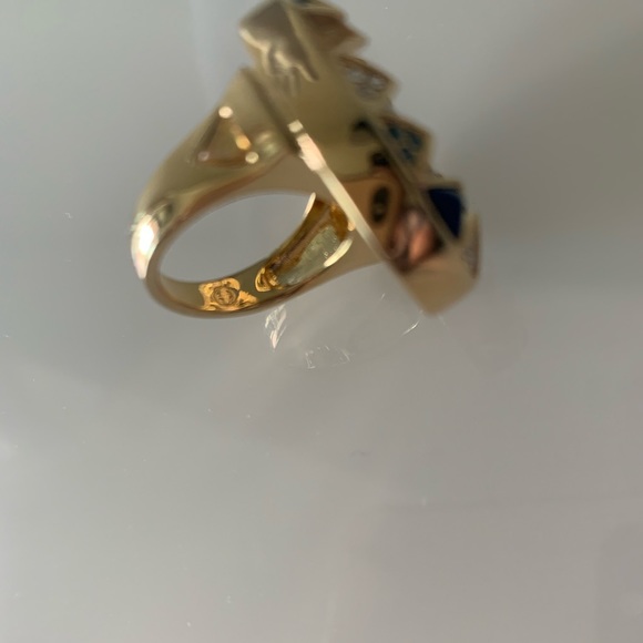 🖤BLACK FRIDAY SALE🖤 HOUSE of HARLOW gold tiger eye crystal oval ring - Picture 5 of 7